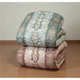 羽毛タッチ高級掛布団ペイズリー柄（ダブル ブルー） 青 高級なペイズリー柄の羽毛タッチ掛布団で、華やかさと快適さを提供 ブルーの色合いで心地よい雰囲気を演出し、寒い季節でも暖かさをキープ だけど、上質な寝具としてふさわしい存在 青